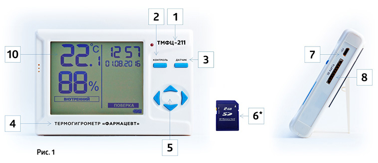 Термогигрометр ТМФЦ 211